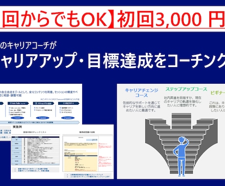 1回からでもOK。キャリアサクセスのお手伝いします プロコーチがキャリアの「オアシス」に到達することをサポート イメージ1