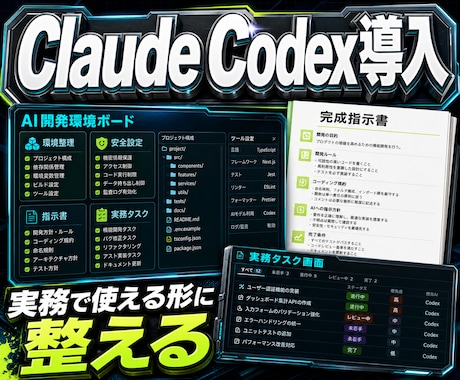 Claude/Codex導入を実戦化します 開発環境と運用ルールを一緒に整備 イメージ1