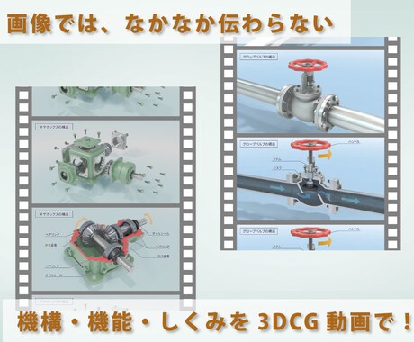 工業製品の3DCG動画を作成します 製品の機構・機能・しくみなどの説明用の動画を作成します イメージ2