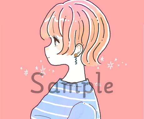 複数人可◎水彩風にふんわりタッチで描きます SNSやLINEのアイコンなどの似顔絵 イメージ1