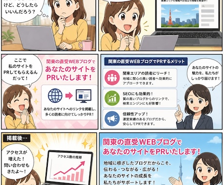 関東直受WEBサイトで広告いたします 地域サービスに特化したサイトで広告致します イメージ1