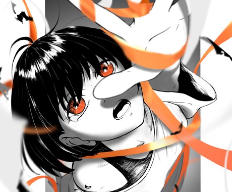 立ち絵・一枚絵・SNS向けイラストを描きます 凝った構図・ポージングで描きます イメージ2