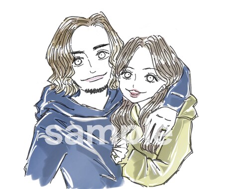 シンプルな似顔絵イラスト描きます 商用可◎線画風タッチでお洒落にお描きします！ イメージ1