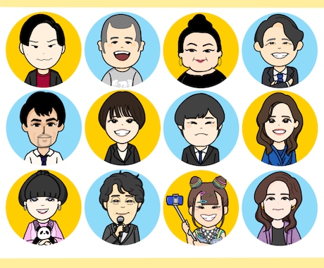 商用可◎愛嬌抜群・好印象なデフォルメ似顔絵描きます あなたをかわいくキャラクター化★スタッフ紹介やSNSに便利！ イメージ2
