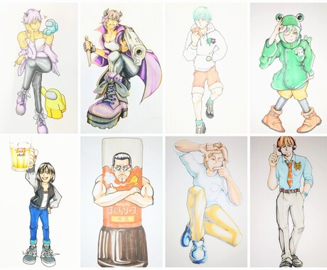イラストを作成します ミニキャラを中心にサムネ用配信用アイコン用などのイラスト作成 イメージ2