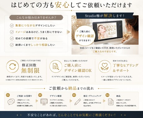 高級感と集客力を両立したポスターを制作します 伝わるデザインで集客・売上アップをサポート イメージ2