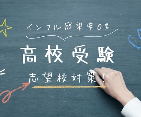 インフル対策！感染率０オンライン志望校対策します 学校や塾を休み君だけの志望校対策！50分×2回 イメージ1