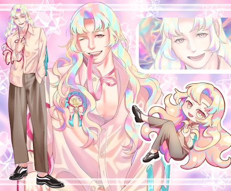 柔らかく透明感のあるキャラクターデザイン承ります 実績作りのため先着一名様のみ2000円で受付中です。 イメージ1