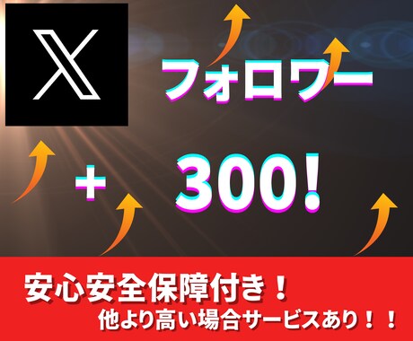 X/旧twitterフォロワー300人増やします 〜激安価格！！保証あり！！！〜 イメージ1