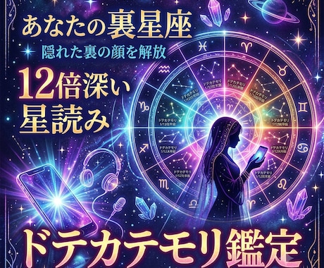魂が求める本当の姿を明かします 12倍深い星読み「ドテカテモリ」で隠れた裏の顔とテーマを解放 イメージ1