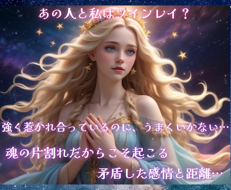 あの人との関係はツインレイ？本当のご縁を霊視します 歴15年の鑑定士がお相手との魂レベルでのつながりを霊視します イメージ2