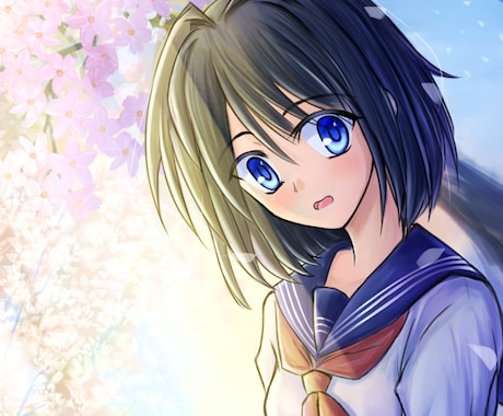 美しく可愛くあなたのイメージをイラスト化します アイコン、一枚絵、サムネイル、観賞用、ブログなど彩ります！ イメージ1