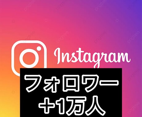 インスタグラムのフォロワー1万人増やします Instagramのフォロワー1万人増やします。 イメージ1