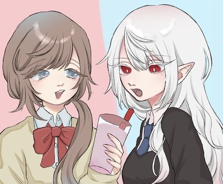 SNSアイコン、プレゼント用イラスト等承ります 10,20代の女性キャラクターが得意です イメージ1
