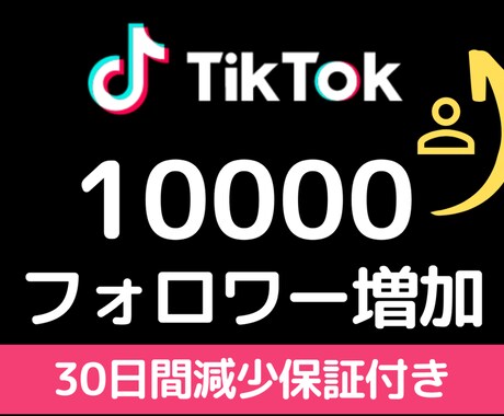 TikTokフォロワー10000人増加させます ◎即発注◎1フォロワー1円で増加させていただきます！ イメージ1