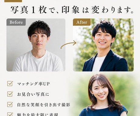 自然な表情を引き出し撮影いたします 年間600件以上！この道15年です。最高の1枚を作りましょう イメージ2