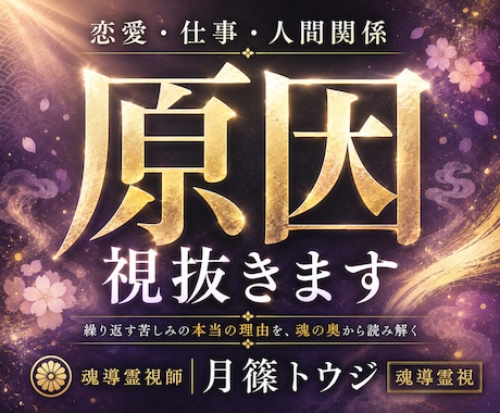 恋愛・仕事・人間関係｜苦しみの根源を視抜きます 魂を三つの階層から読み解き、繰り返す苦しみの根源を明らかに。 イメージ1