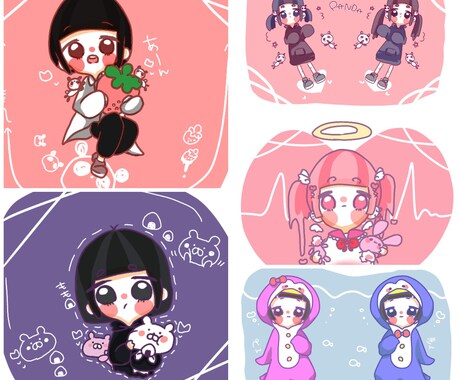 SNSに使うアイコン描きます あなたのオリキャラを愛嬌のあるちびキャラに！ イメージ2