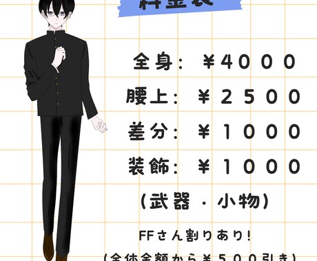 立ち絵制作致します TRPG立ち絵作成、全身立ち絵 イメージ2