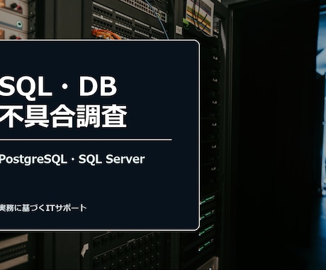 SQL・DB不具合調査ます イメージ1