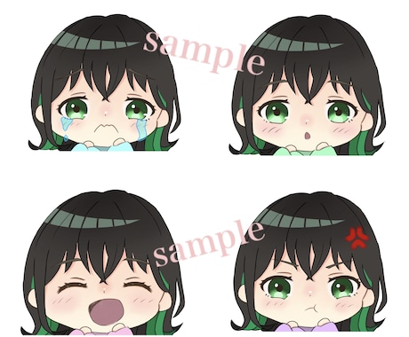 アイコン、ヘッダー、スタンプ描きます デフォルメ〜通常のイラストまでなんでも対応致します。 イメージ1