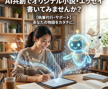 AIと共創して小説・エッセイを書きます 90分で「著者」になる。あなたの個性を言葉にします イメージ1
