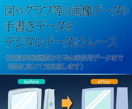 ロゴやイラストなど手書きデータをデジタル化します 印刷対応やWeb・SNS対応のデジタルデータ制作。解像度調整 イメージ1