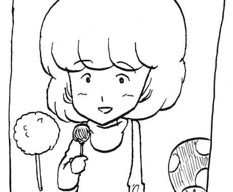 キャラクターを描きます 小柄な女の子です。漫画のキャラクターです。 イメージ1