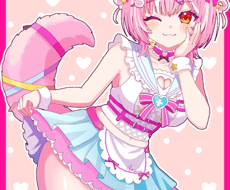 キラキラした瞳が魅力！可愛すぎるイラスト描きます ちょー絶cuteな美少女得意です！ イメージ1