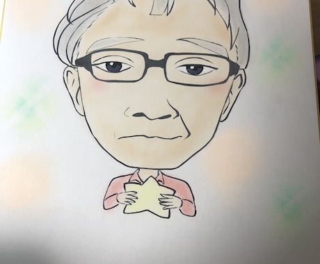 色紙に似顔絵を描きます 還暦祝いやお誕生日プレゼント、結婚式等の似顔絵をお描きします イメージ2