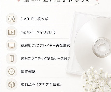 最短即日発送〇動画mp4データをDVDに焼きます 追跡番号付きの発送・女性スタッフの担当で安心✨ご相談ください イメージ2