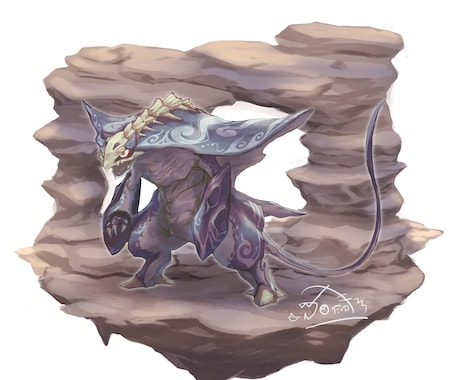 オリジナルイラスト描きます オリジナルのモンスター、クリーチャー、架空生物のイラスト イメージ2