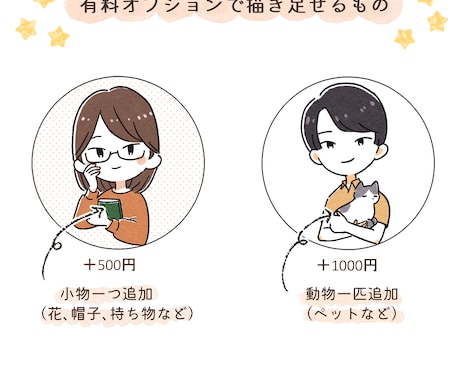 個性も可愛いも光る♩あなただけのアイコン描きます SNS等のアイコンに！シンプルな雰囲気で印象的に♩ イメージ2