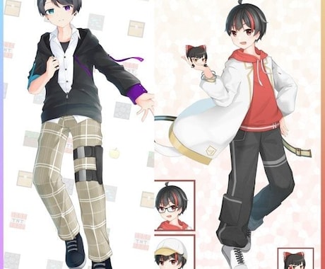 サムネ2千円！立ち絵3.5千円！イラスト制作します 動画用、Vtuber活動用、TRPG、観賞用その他なんでも！ イメージ2