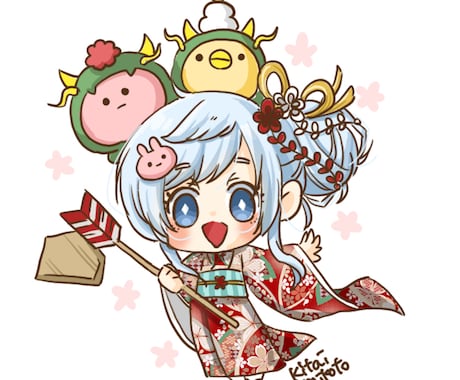 VライバーさんのFA描きます ちびキャラの可愛いFA描きます! イメージ2