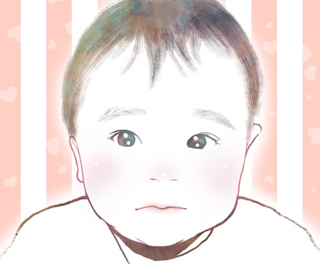 お子さん似顔絵描きます リアルタッチのアイコンを写真から制作 イメージ1
