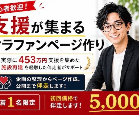 初めてのクラウドファンディングを一緒に作ります 【初回特別価格　限定1名】相談・立ち上げサポート イメージ1
