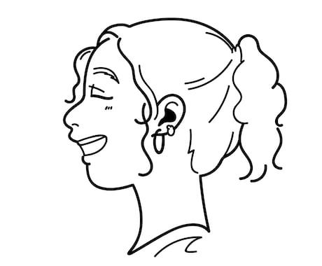 シンプルな横顔似顔絵描を描きます SNSなどでの使用可能！※詳しい利用法は以下をご覧ください イメージ2