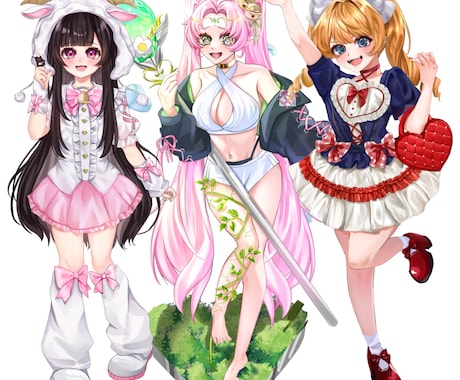 かわいい女の子かっこいい男の子描きます 魅力的な1枚絵、使いやすい立ち絵を描きます イメージ2
