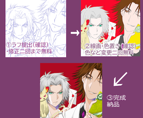 歌ってみたなどのMVイラストを描きます 歌い手さんVTuberさん必見！立ち絵もお任せ下さい！ イメージ2