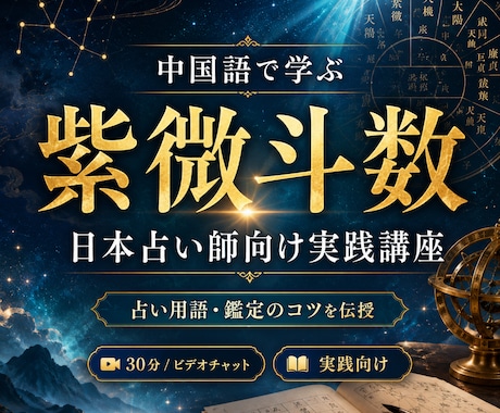 中国語で学ぶ紫微斗数｜日本占い師向け実践講座します イメージ1