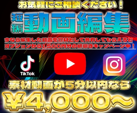 高品質・丁寧なショート動画編集します 5年以上〜15年の動画編集歴のあるスタッフで編集します イメージ1