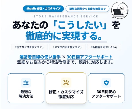 Shopifyを調整・修正・カスタマイズできます 元エンジニアECサイト運営者があなたのお悩みを解決します！ イメージ1