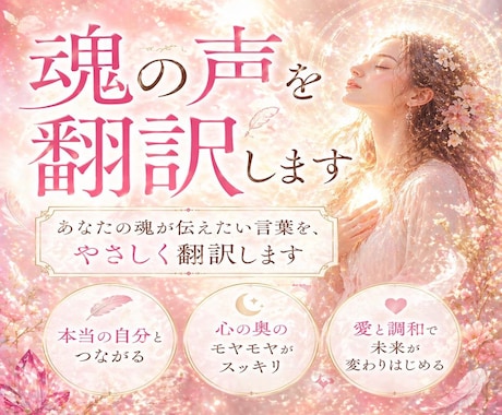 魂の声を翻訳します あなたの魂が伝えたい言葉を、やさしく翻訳します イメージ1