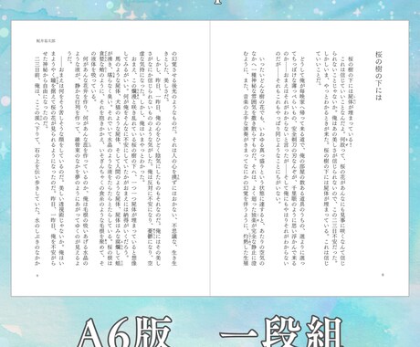 小説同人誌の組版・データ作成いたします 同人誌作成のお手伝いいたします！ イメージ2