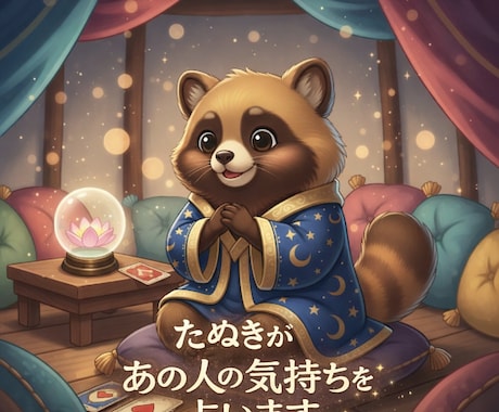 恋愛タロット☆今のあの人の気持ち占います たぬきが正直に読む、あの人の今の気持ち。24時間以内に返信 イメージ1