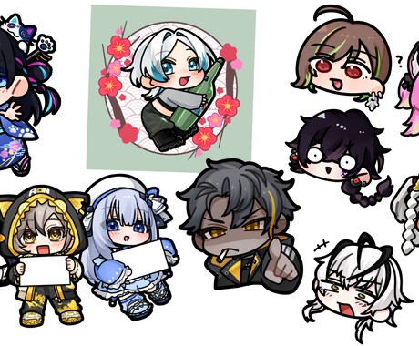 かわいいSDイラスト描きます くっきりした線画＆色彩で目を惹くSDイラストをお届けします！ イメージ2