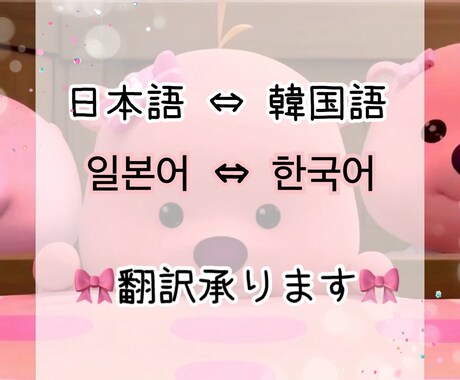 韓国語⇔日本語 翻訳 即日対応できます sns、ヨントン用、日常会話、短文、説明文など翻訳承ります！ イメージ1