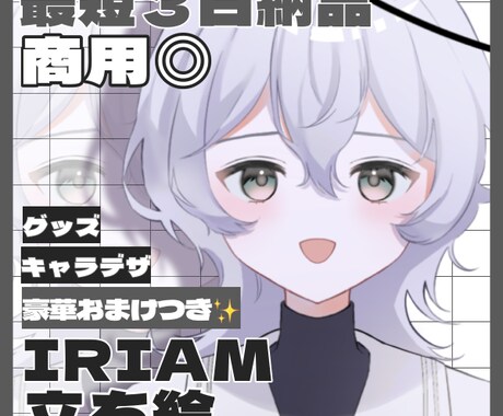 商用込◎おまけ有！IRIAM用立ち絵を描きます IRIAM◎Live2Dパーツ分け◎著作権相談◎ イメージ1