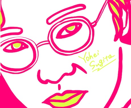 アイコンにおすすめ！！「顔面似顔絵」描きます 「変えたいな〜」と思ったら！すぐ変えちゃいましょ♪ イメージ1